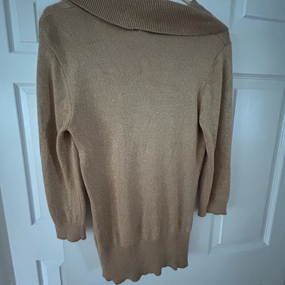Alfani gold colored cowl neck sweater - Picture 5 of 6